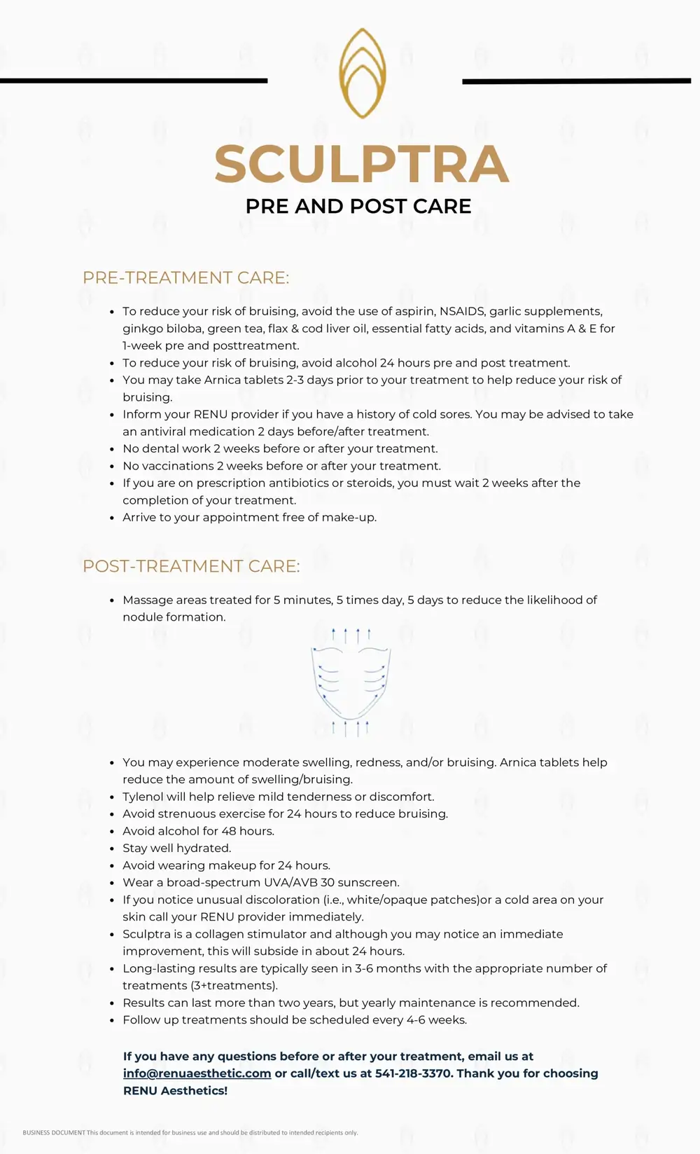 Sculptra Pre and Post Care